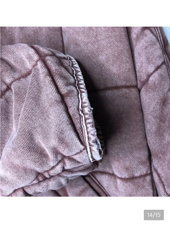 Free People Oversized Quilted Dolman Jacket Cherry Cola great size XS - Picture 11 of 12